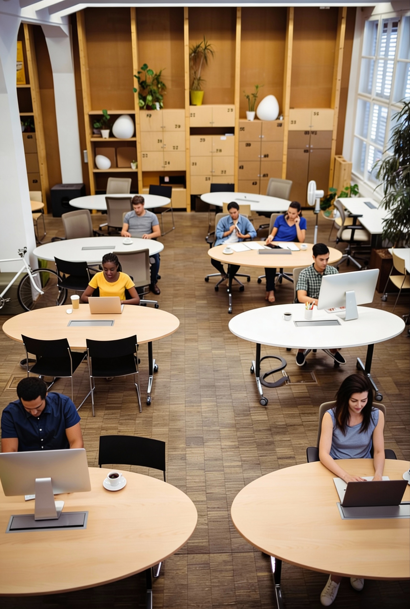 Foto de una Oficina paperless con trabajadores
